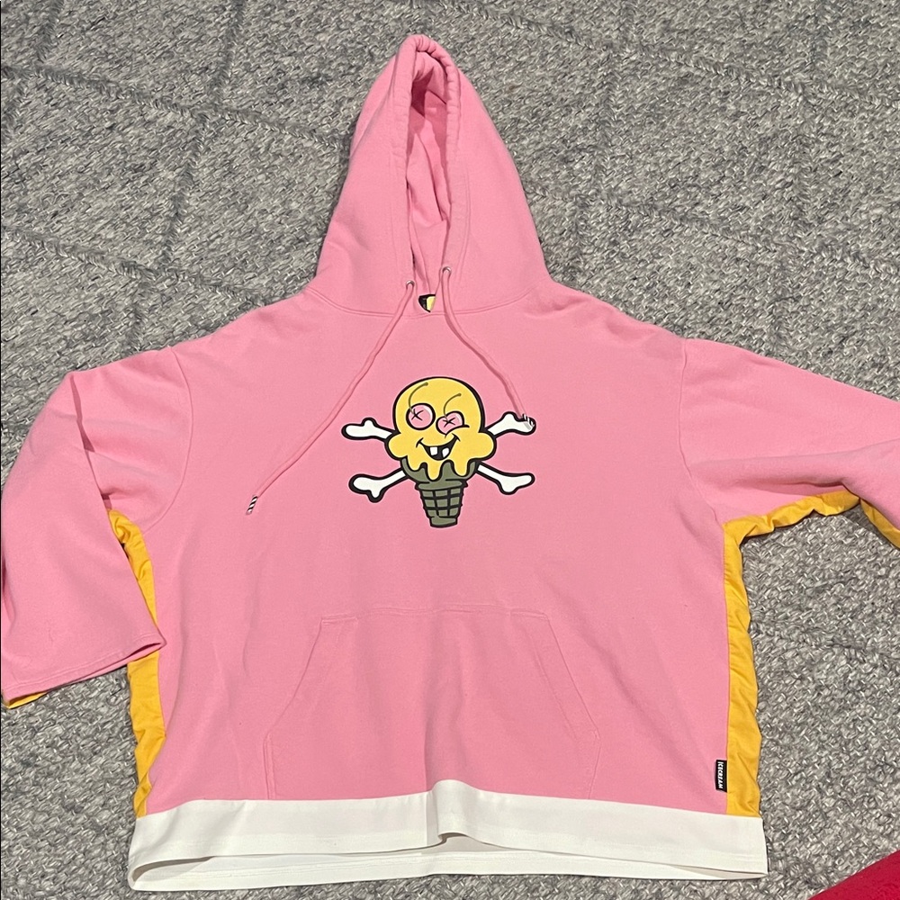 Icecream Pink and Yellow Colorblock Top